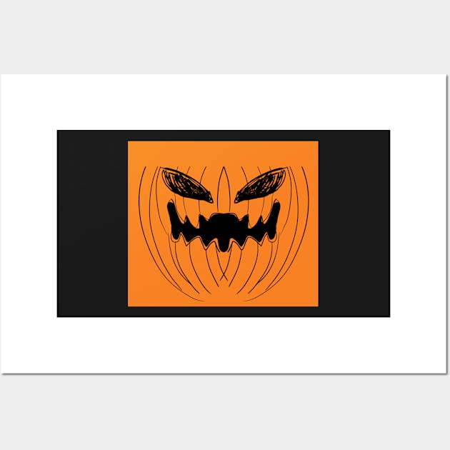 Pumpkin Mask Wall Art by KO-of-the-self